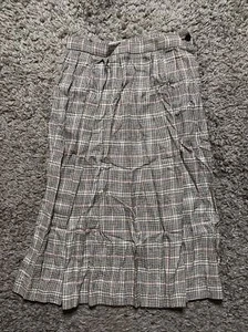 vintage jh collectibles plaid pleated long skirt womans size 14 - Picture 1 of 6