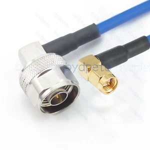 N male Right Angle to SMA male 90 degree RG402 Semi Rigid 50ohm Coax Cable lot - Picture 1 of 11