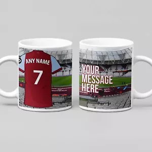 Personalised West Ham United Mug 2023 2024 Home Mug Football hammers Fan Mug Mum - Picture 1 of 34