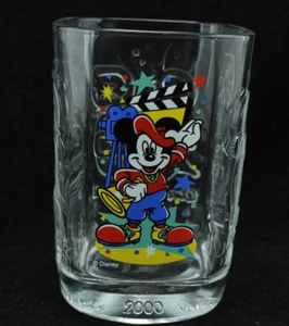 Mickey Mouse Disney World Celebration Studios McDonalds Glass Cup 2000 Hollywood - Picture 1 of 6