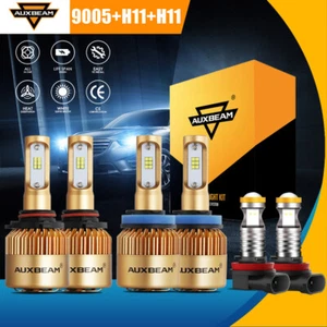 AUXBEAM 6000K LED Headlight High Low Beam+Fog Lights For Toyota Camry 2007-2014 - Picture 1 of 12