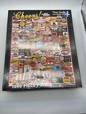 CHEERS White Mountain Puzzle 1000 Piece Jigsaw Puzzle Beer Themed New Made USA