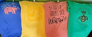 4 New Smartass & Sass Funny Short Sleeve T-Shirts Size Small - Picture 1 of 5