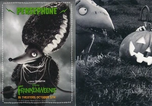 2012 DISNEY FRANKENWEENIE PROMO CARD SINGLE PERSEPHONE PUZZLE BACK EXCLUSIVE - Picture 1 of 1