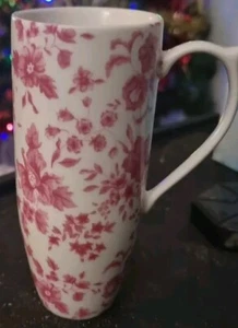 Whittard Of Chelsea ~ Tall Victoria Chintz Pink White Floral Mug ~ RARE FIND - Picture 1 of 4