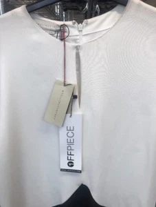 STELLA MCCARTNEY WHITE AND BLACK CREPE DRESS, UK 14 - RRP £600 - Picture 1 of 8