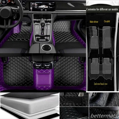 For Volkswagen Jetta Car Floor Mats Auto Carpets Custom Cargo Liner Waterproof - Image 1 of 4