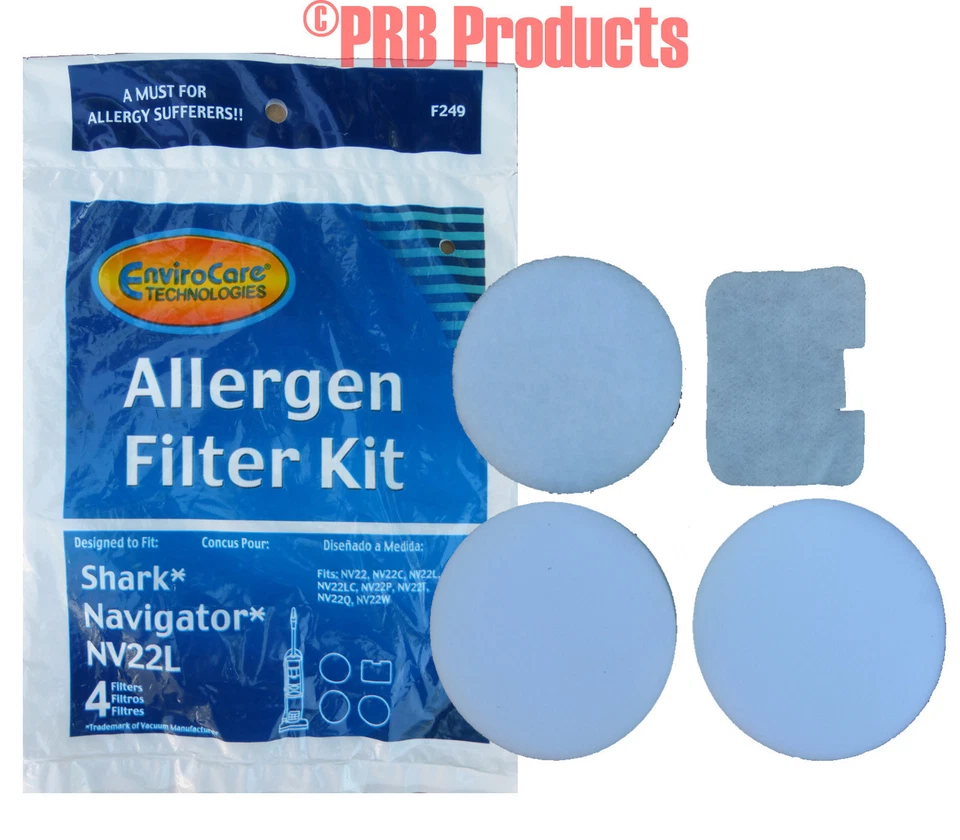 Filter Kit XF22 Shark Navigator Reuseable Upright Vacuum NV22L Model NV36 UV410 - Imagem 1 de 1