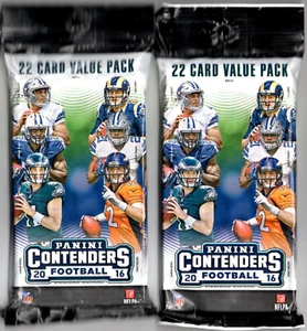 2016 Contenders Football Cards Jumbo Packs: 2 Packs: Dak Prescott, Jared Goff RC - Picture 1 of 1