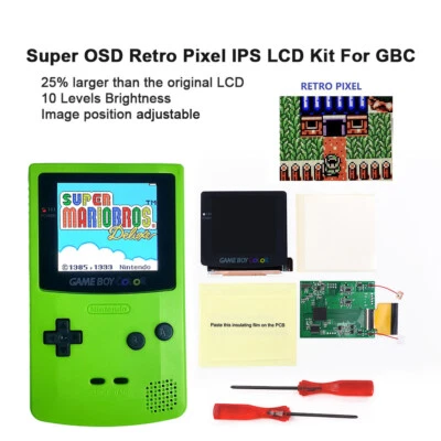 V5 OSD GBC RETRO PIXEL LCD V5 Laminated Backlight For GameBoyColor&Pre-cut shell - Image 1 of 4