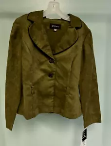 Studio One Damen Gr. 12 grüne Wildlederjacke Neu! - Bild 1 von 5