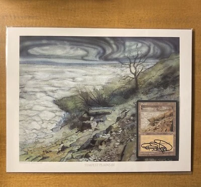 MTG✨Artist Signed PLAINS- Dead Tree ART PRINT & CARD✨Tempest NM/M T. Nielsen Art - Image 1 of 4