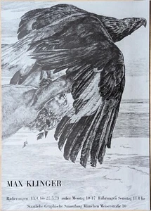Poster Plakat - Max Klinger - Staatliche Graphische Sammlung München 1973 - Bild 1 von 1