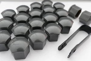 22 Piece - Premium Tesla Lug Nut Caps Covers w/tool in Gray Gunmetal for S 3 X Y - Picture 1 of 7