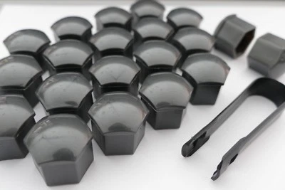 22 Piece - Premium Tesla Lug Nut Caps Covers w/tool in Gray Gunmetal for S 3 X Y - Image 1 of 4