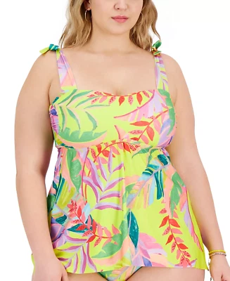 Becca Womens Plus Size 2X 20-22 Costa Bella Tie-Strap Tankini Swim Top $98 2667 - Image 1 of 4
