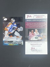 Samuel Ersson Signed 2022-23 Upper Deck Young Guns Clear Cut RC IP Auto JSA