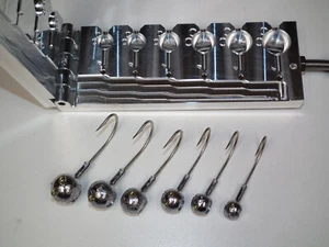 Saltwater Cbal Barbed Jig mold with Bigeyes 3/4-3oz 3407 CNC Flounder Fluke USA - Picture 1 of 7