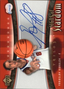 A8351- 2005-06 Upper Deck Trilogy Zeichen Of Stardom Yaroslav Korolev Kfz - - Bild 1 von 2
