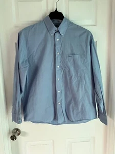 Ping Shirt Mens size L large button down long sleeve casual business blue Logo - Picture 1 of 9