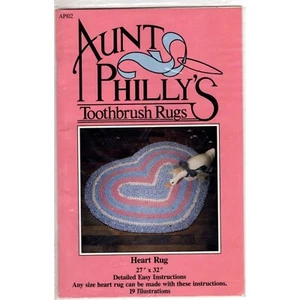 Toothbrush Rugs Heart Shape Rug 27" x 32" BY Aunt Philly's New - Picture 1 of 3
