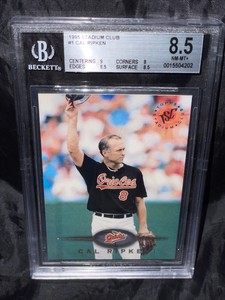 🏆1995 Topps Stadium Club - Card  #1 Cal Ripken, Jr.! BGS 8.5!