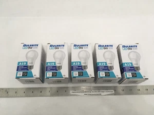 (5) NEW Bulbrite 60W Frosted A19 LED Bulb E26 Bulb 5000K 750 Lumen Non-Dimmable - Picture 1 of 6
