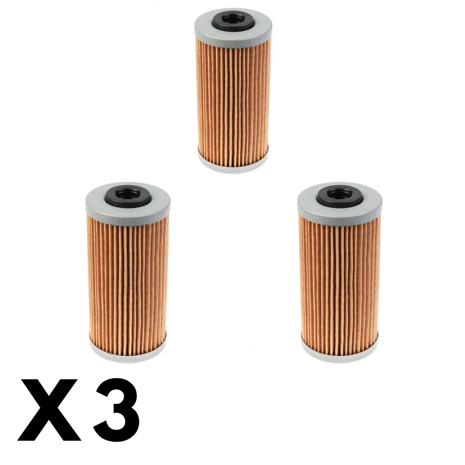 Paquete de 3 filtros de aceite blancos para BMW G450X Enduro 2007 Foto 1 de 1