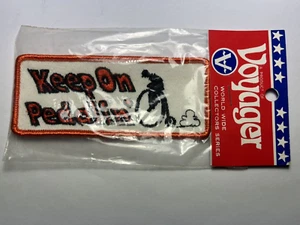 KEEP ON PEDALIN' Bike Riding Patch Vintage Voyager Originals Made In USA - Picture 1 of 3
