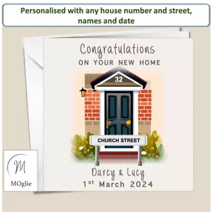 New Home Card Personalised Happy New House Moving Free P&P  HOME-6 - Picture 1 of 6
