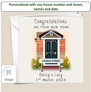 New Home Card Personalised Happy New House Moving Free P&P  HOME-6 - Picture 1 of 6