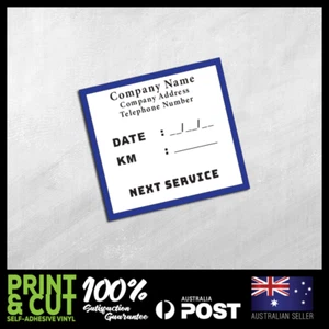 10x Custom Next Service Due Label Stickers 75x70mm Maintenance Vehicle #NS002 - Picture 1 of 1