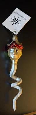 Vintage 1992 Christopher Radko "Príncipe Serpiente" adorno de cristal.  ¡COMO NUEVO! Foto 1 de 4