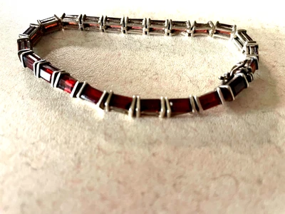 Brazalete para mujer de plata de ley 925 con piedras preciosas de corte ovalado de cuarzo marrón ahumado Foto 1 de 4