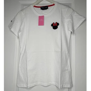 Kate Spade kurzärmliges T-Shirt Minnie Patch Large in frischem Weiß - Bild 1 von 6