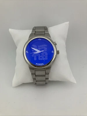 Reloj Kanji FOSSIL Big Tic Hombre 40mm Azul Animado 7.75" Jr-8086 - FUNCIONA Foto 1 de 4
