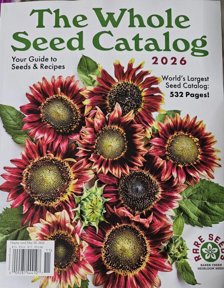 The Whole Seed Catalog 2026 Baker Creek Heirloom Seeds 532 Pages Seeds & Recipes Foto 1 de 4