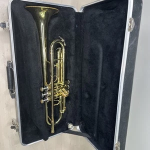 King Tempo 301 Brass Trumpet W Case & Extras - Bell Is Dented - See Pics - Picture 1 of 8