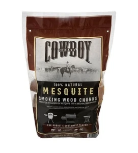 Cowboy 100% Natural Mesquite Smoking Wood Chunks 🪵 350cu in (4.4lbs) Bag - Picture 1 of 7