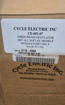 CYCLE ELECTRIC CE-601-07 Rectifying Regulator Black 50A HD OEM 74540-07 Softails Foto 1 de 4