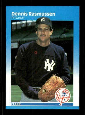 1987 Fleer Dennis Rasmussen Dennis Rasmussen BXCP19 - Image 1 of 2