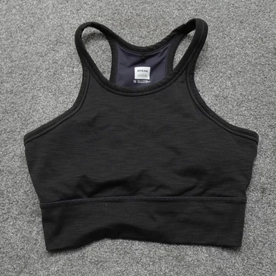 prAna Sports Bra Womens Medium Black Racerback Yoga Removable Pads Style 1970491 - Image 1 of 4