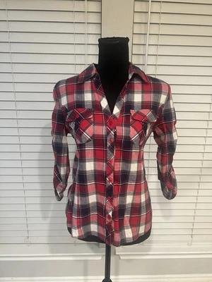 Niña joven color mezclado cuadros talla grande Foto 1 de 4