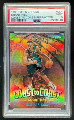 1998-99 Topps Chrome Coast to Coast Refractor #CC4 Grant Hill PSA 9 - Image 1 of 2