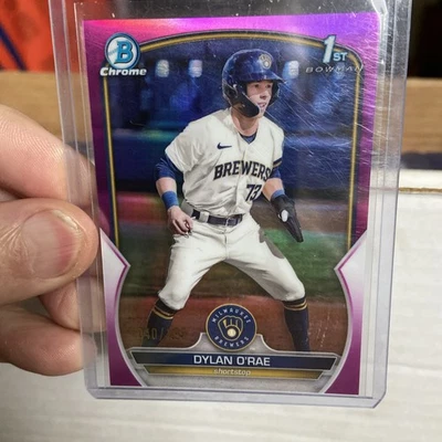 2023 Bowman Chrome 1st Dylan O’rae SSP /199 Pink Refractor - Image 1 of 4