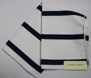 Ralph Lauren 24"X26" Fabric Remnant "Basie Stripe" Color: Rivera Blue - Picture 1 of 4