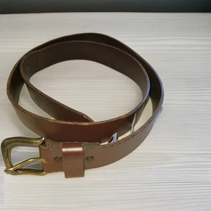 Brown Carhartt Adult Size 44 Journeyman Belt  Leather Brass Buckle  - Picture 1 of 7