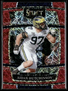 2022 Panini Select Draft Picks #33 Aidan Hutchinson Red Lazer Prizm - Foto 1 di 2