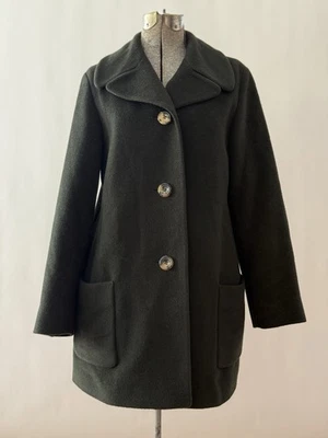 Jil Sander Green Mohair Wool Coat - Image 1 of 4