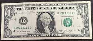 2013 Cleveland $1 Bill Tombstone 1921-2111 Altering 1’s Five Of A Kind 1’s Note - Picture 1 of 2